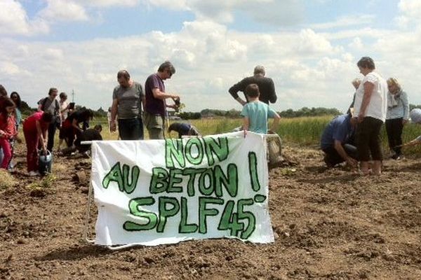 Plusieurs dizaines de personnes ont participé à la manifestation festive sur le site du projet de zone commerciale.