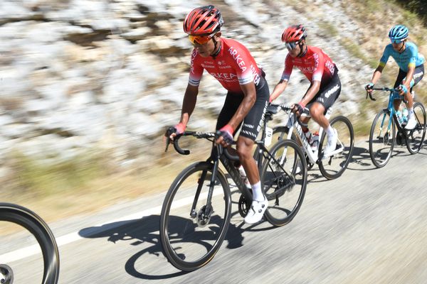 Nairo Quintana sur les routes du Mont Ventoux, le 6 août 2020.