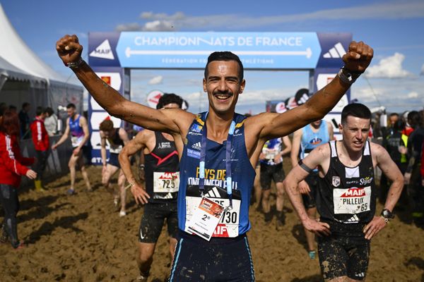 Mehdi Frère, ici au championnat de France de cross country en mars 2024, écarté du marathon olympique.