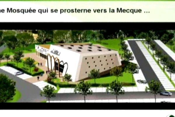 maquette du projet de mosquée de l'agglomération d'Evreux