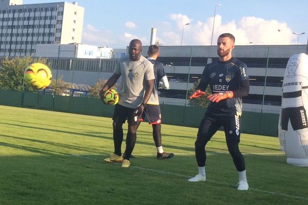 Maxence Prévot à l'entraînement.