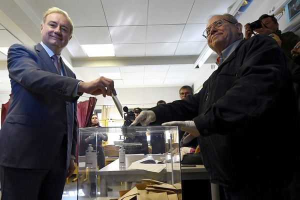 Le maire sortant de Toulouse Jean-Luc Moudenc dimanche 15 mars