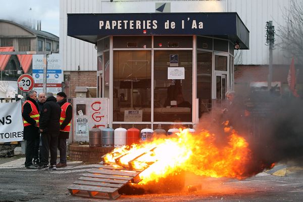 Les salariés d'Arjowiggins lors d'une manifestation en 2016