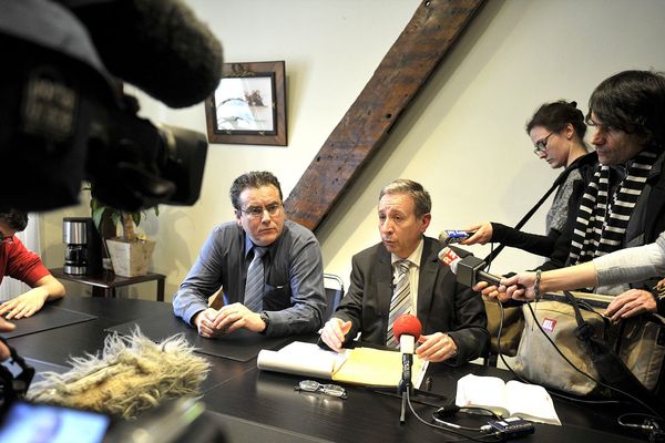 (Archives 2012 ) Le Procureur de la République de Bourges, Vincent Bonnefoy, en conférence de presse