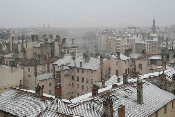 La neige à Lyon (archives) devrait tomber dans la nuit du 19 au 20 novembre 2018