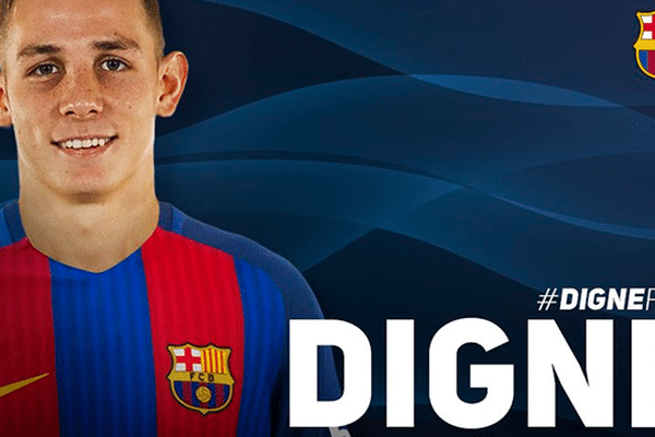 Lucas Digne, ancien du LOSC, au FC Barcelone.