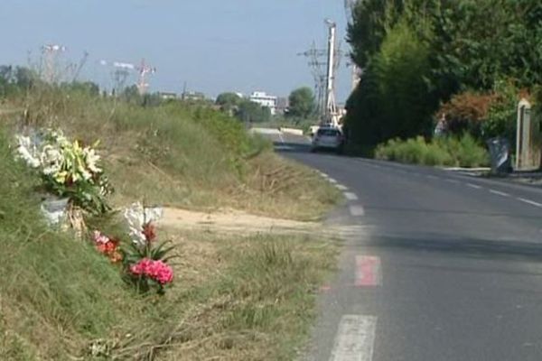 Le lieu de l'accident à Lattes