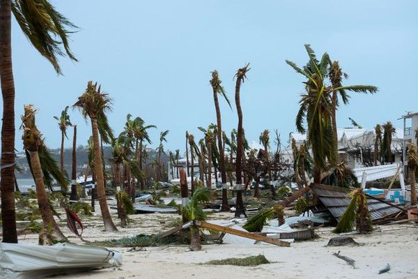 Marigot, île de Saint-Martin après le passage de l'ouragan Irma 