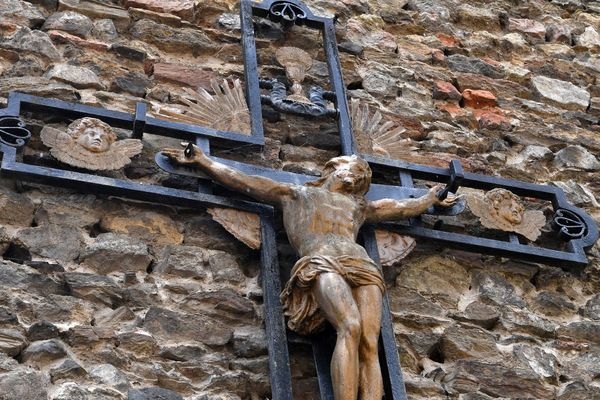 Une gravure de la crucifixion de Jésus - Photo d'illustration