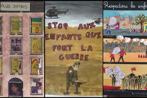 Les trois affiches lauréates du concours "une affiche pour les droits de l'enfant" 2018