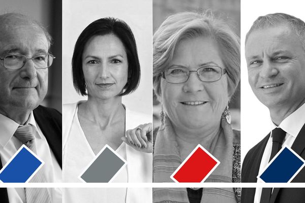 Les 4 candidats au 2nd tour des municipales à Orange (Vaucluse).