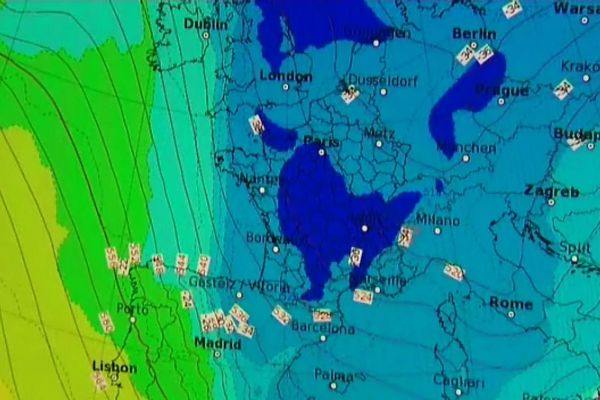 Une simulation de la vague de froid sur notre pays, modélisée par Météo France