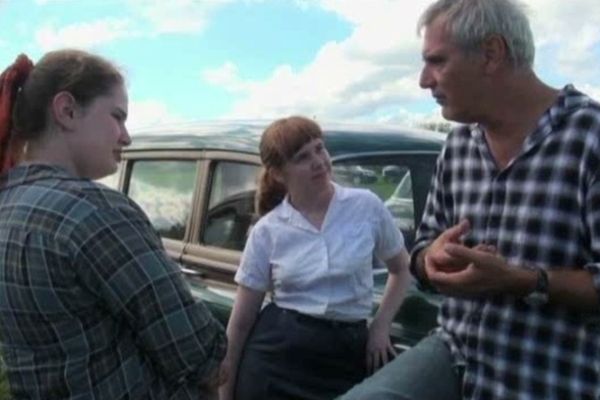 Laurent Cantet pendant le tournage de "Foxfire, confessions d'un gang de jeunes filles" au Etats-Unis.