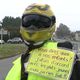 Illustration d'un message passé par les gilets jaunes du rond point de Limalonges, dans les Deux-Sèvres le 17 novembre 2024