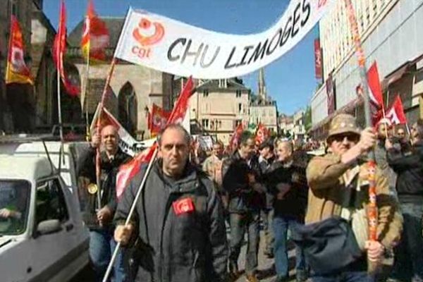 Manifestation du 15 mai 2014 à Limoges: 1000 à 2000 agents publics ont défilé pour négocier sur leur pouvoir d'achat