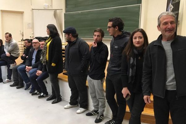 Réunion du collectif Demucrazia è rispettu pè u populu corsu lundi 12 février à l'université de Corte.