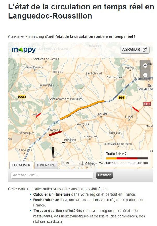 Ralentissement Sur L A9 Entre Gallargues Et Baillargues Suivez La Route En Temps Reel Sur Notre Site