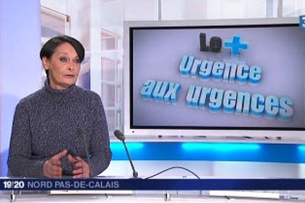 Marie-Anne Babé sur le plateau du "+" du 19/20 de France 3 Nord Pas-de-Calais.