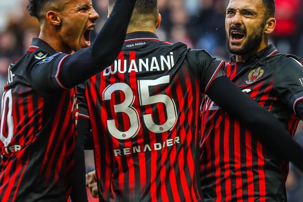 Nice (Alpes-Maritimes) cet après-midi : Gaëtan Laborde a inscrit le seul but de la rencontre contre Lille.