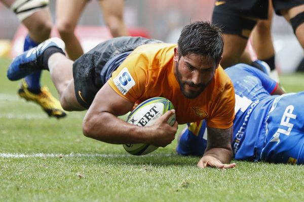 Rodrigo Bruni lors d'un match contre des Jaguares contre les Stormers d'Afrique du Sud, en février 2020