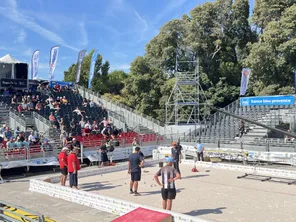 Philippe Quintais et Philippe Suchaud sur le terrain France 3 de La Marseillaise à pétanque 2024.