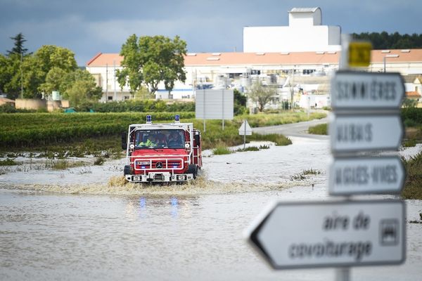 Les inondations ont touché Aigues-Vives dans le Gard, dans la nuit du 13 au 14 septembre 2021.