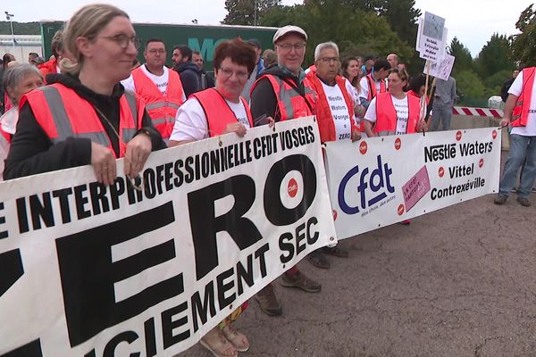 Dernière ligne droite pour les salariés de Nestlé Waters dans les Vosges.