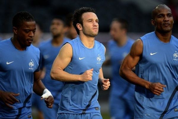 Evra, Valbuena et leurs coé"quipiers de l'équipe de France (image d'archive)