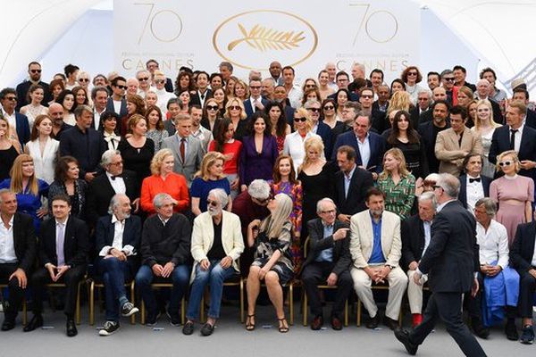 Photo de famille pour les 70 ans du festival de Cannes.