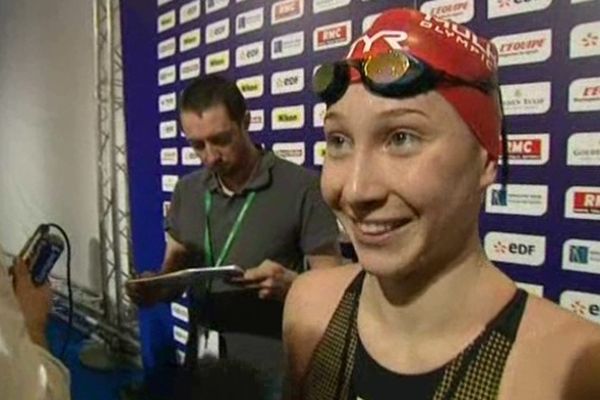 Camille Wishaupt aux championnats de France de natation