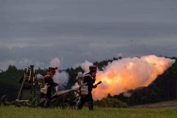 Reconstitution d'une bataille Napoléonienne.