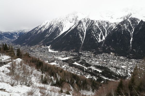 Une vue de Chamonix le 13 février 2020.