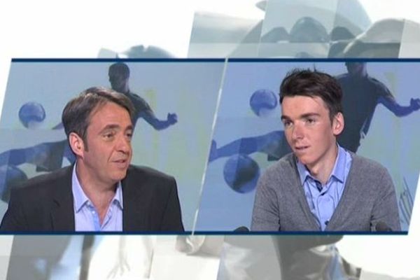 Romain Bardet (à droite), invité de Match Retour, le 13 octobre 2014.