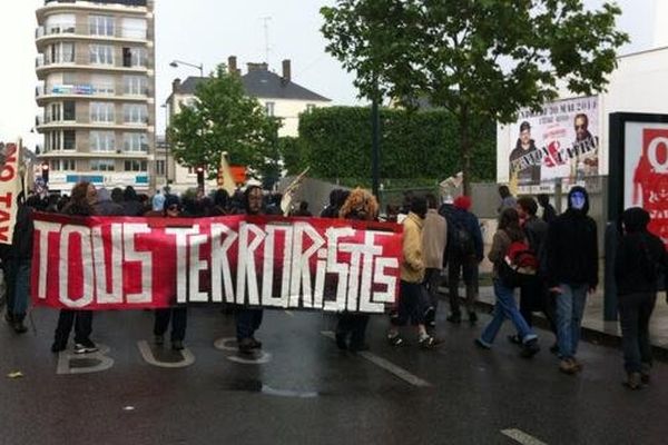 Ils étaient 120 manifestants dans le centre ville de Rennes