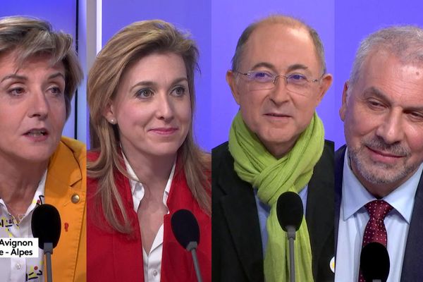 Les 4 candidats au 2nd tour des municipales 2020 à Avignon sur le plateau de France 3 Provence-Alpes 