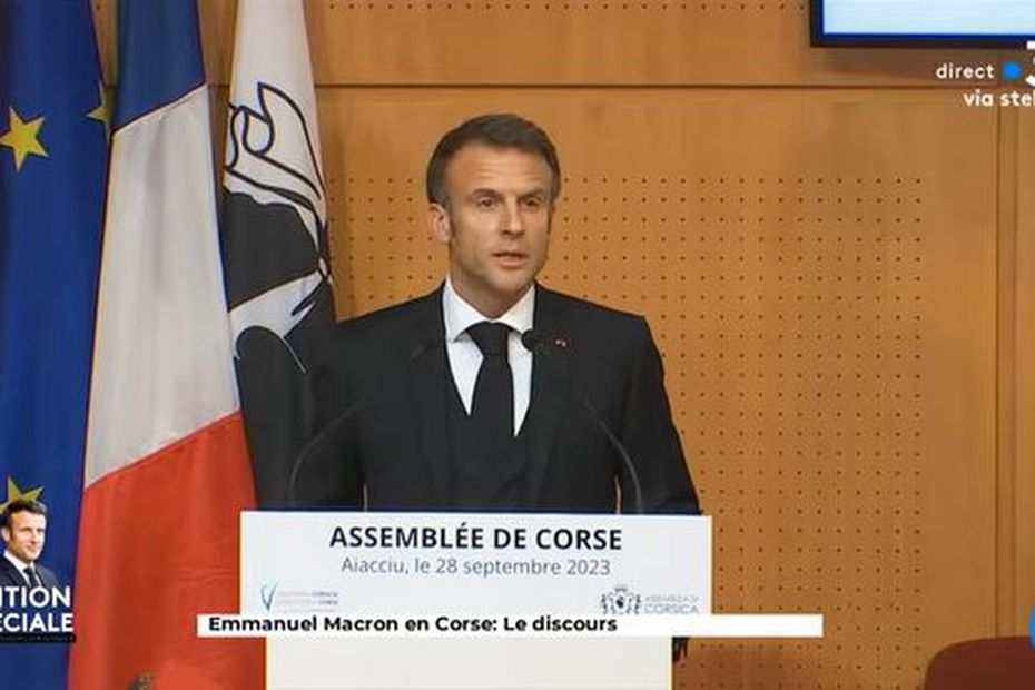 Discours D'Emmanuel Macron En Corse : "ayons L'audace De Bâtir Une ...