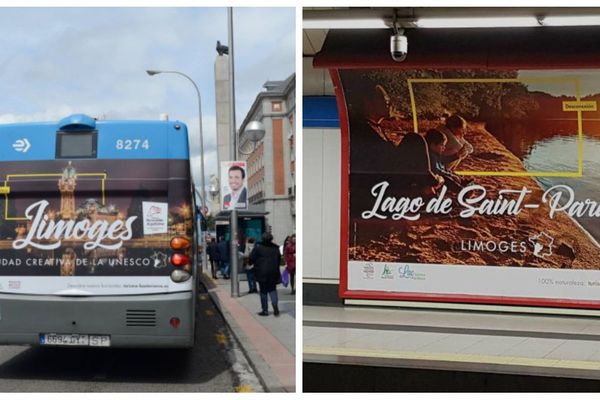 La campagne s'affiche sur les bus et dans le métro de Madrid.