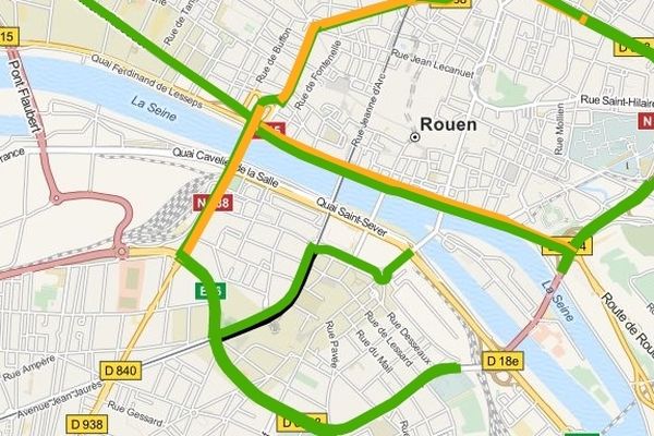 Le site Internet de trafic en temps réel de la mairie de Rouen est mis en ligne.