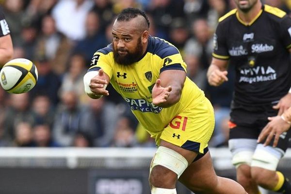 Loni Uhila lors du match de l'ASM contre La Rochelle, le 6 octobre 2018.