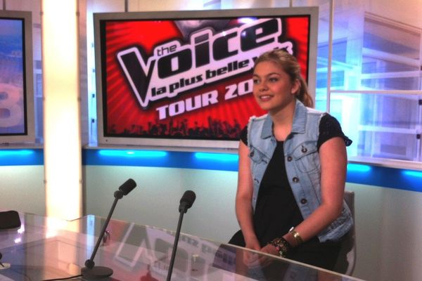 Louane sur la plateau de France 3 Nord Pas-de-Calais, ce mercredi.