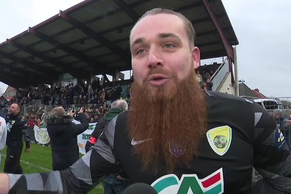 Alexis Magniez, gardien de but de l'US Blériot-Plage arrivé l'été dernier au club et qui sauve ses co-équipiers en Coupe de France lors des trois derniers matchs au tirs au but.