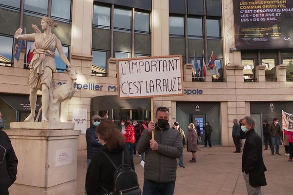 Les manifestants ont défilé à Montpellier contre le déménagement du camp de roms.