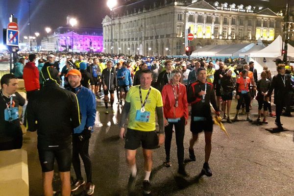 Les semi-marathoniens à l'arrivée