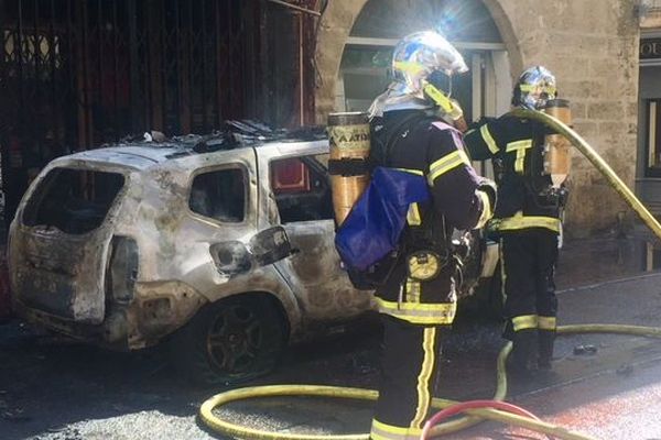 La voiture appartenait à la police municipale de Montpellier et avait été garée là à la demande de la hiérarchie - septembre 2019