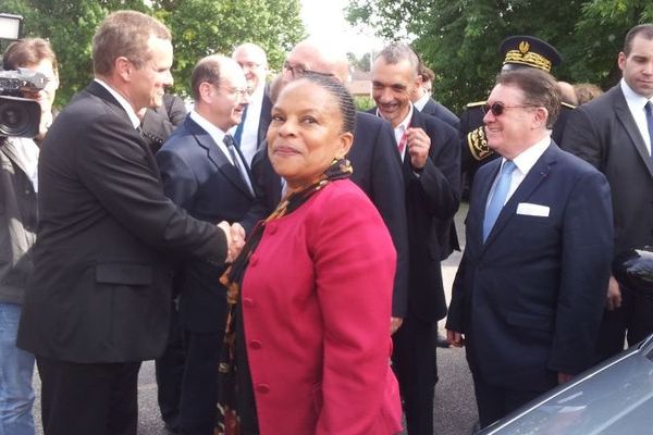 Arrivée de Christiane Taubira à Limoges, 02-10-2013