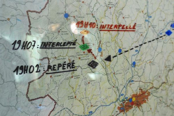 Carte de la Corrèze. La police suit alors la route de Josu Urbieta Alkorta arrêté à Tulle le 10 juin 2010.