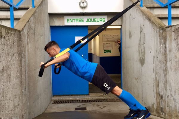 Le jeune Antoine Leautey, recruté chez les Chamois pour ses qualités de vitesse et de percussion. 