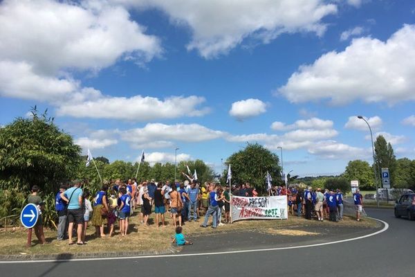 Les manifestants demandent à ce que Frédéric "Xistor" Haramburu soit libéré, après 30 ans de prison.