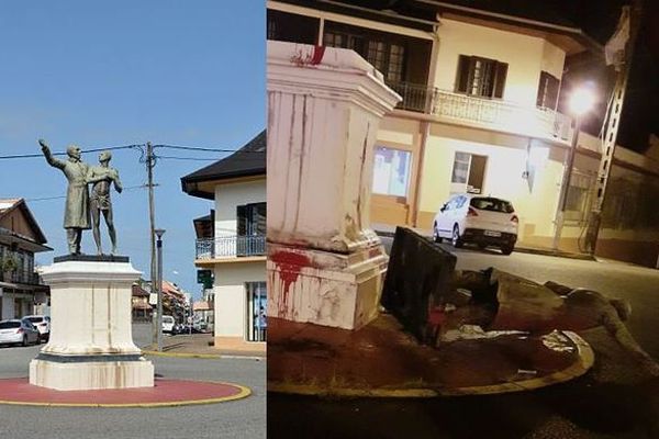 Dans nuit du vendredi au samedi 18 juillet, la statue de Victor Schoelcher a été renversée de son piédestal, à Cayenne.