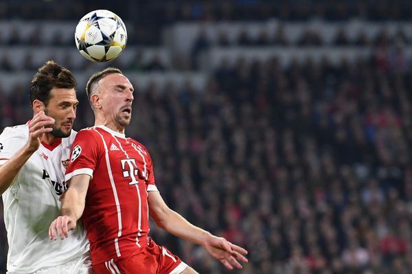 Franck Ribéry, le mercredi 11 avril 2018 lors de la rencontre entre le Bayern et le FC Séville.